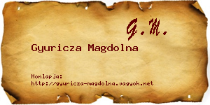 Gyuricza Magdolna névjegykártya